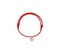 KAKI La Felicità è Nelle Piccole Cose Braccialetto Filo Rosso del Destino Singolo Argento, Akai Ito 赤い糸, Bracciale Amicizia e Amore, Regalo Simbolico per Lui e Lei