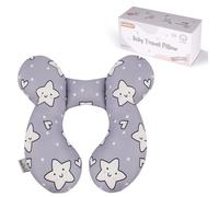 KAKIBLIN - Cuscino da viaggio per bambini, supporto per il collo del bambino, supporto per la testa del seggiolino auto, cuscino per seggiolino auto, passeggino (pentagramma)