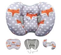 KAKIBLIN - Cuscino da viaggio per il supporto della testa e del collo del neonato, cuscino a banana 2 in 1 per neonati, cuscino da viaggio per il supporto della testa del passeggino per neonati