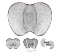 KAKIBLIN Cuscino per la testa del bambino, 2 in 1, supporto per la testa del neonato, cuscino a banana per il collo del bambino, cuscino da viaggio per passeggino, supporto per il collo per passeggino
