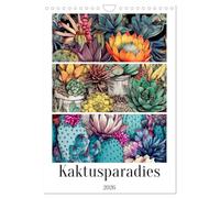 Kaktusparadies (Wandkalender 2026 DIN A4 hoch), CALVENDO Monatskalender: Tauch ein in den ruhigen Charme von Kaktusparadies und lass jeden Monat ein zartes Meisterwerk der Natur enthüllen.