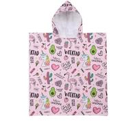 KAKU NANU Asciugamano a poncho con cappuccio per bambini da 6 a 14 anni, 6 colori, asciugamano da spiaggia per bambini, accappatoio da spiaggia, poncho per bambini, ad asciugatura rapida, grande,