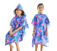 KAKU NANU Asciugamano a poncho con cappuccio per bambini da 6 a 14 anni, 6 colori, asciugamano da spiaggia per bambini, accappatoio da spiaggia, poncho per bambini, ad asciugatura rapida, grande,