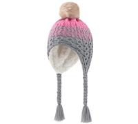 KAKU NANU Cappello Bambino Cappello Lana con PON PON Bambina Invernale Cappello con Copriorecchie Cappelli Neonata Grigio 2 3 4 Anni