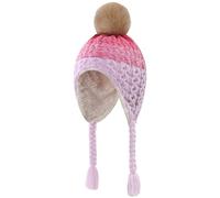 KAKU NANU Cappello Bambino Cappello Lana con PON PON Bambina Invernale Cappello con Copriorecchie Cappelli Neonata Grigio 2 3 4 Anni