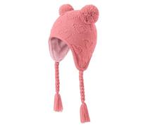 KAKU NANU Cappello Bambino Cappello Lana con PON PON Bambina Invernale Cappello con Copriorecchie Cappelli Neonata Rosa 6 9 12 Mesi