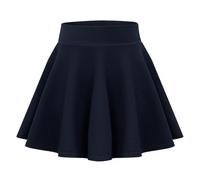 KAKU NANU Gonne Pantalone per Ragazze Gonne Arricciate Pieghettate con Shorts Blu Navy 9 10 Anni