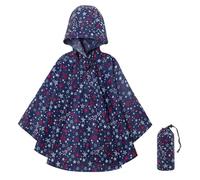 KAKU NANU Mantellina Pioggia Bambino Bambina Antipioggia Poncho Pioggia Impermeabile Tascabile Ragazza Ragazzo Blu 3 4 5 Anni