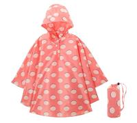 KAKU NANU Mantellina Pioggia Bambino Bambina Antipioggia Poncho Pioggia Impermeabile Tascabile Ragazza Ragazzo Rosa 3 4 5 Anni