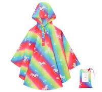 KAKU NANU Mantellina Pioggia Bambino Bambina Poncho Mare Bambino Antipioggia Impermeabile Tascabile Ragazza Ragazzo 6 7 8 9 10 11 12 Ans