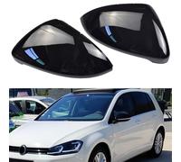 Kakulkomen 1 Paio Calotta Specchio Retrovisore Sinistra Destra Coperchi a specchio laterale per V-W Golf MK7 7.5 GTI 7 Golf 7 R (nero)
