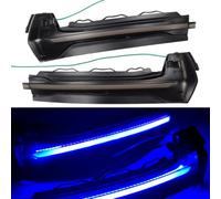 Kakulkomen 2 pezzi Indicatore LED sequenziale di direzione luce dinamica Compatibile con Audi A3 8V S3 RS3 2013 2014 2015 2016 2018 2019 2020 (Gialla-blu)