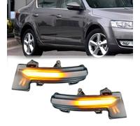 Kakulkomen 2 pezzi Luce di segnalazione dinamica a LED per specchietto laterale, luce lampeggiante sequenziale, Compatibile con S-koda O-ctavia Mk3 A7 5E 2014 2015 2016 2017 2018 2019