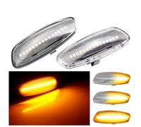 Kakulkomen 2 pezzi luce indicatore laterale LED dinamica segnale di rotazione, lampada indicatore lampeggiante Compatibile con Peugeot 308 207 3008 5008/ Citroen C4 C3 C5 DS3 DS4 (trasparente)