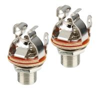 KAKUPPA Confezione da 2 jack di uscita mono per chitarra da 1/4", jack di ingresso multi-contatto per chitarra basso, messa a terra a doppia tensione e punte doppie positive per ridurre il rumore