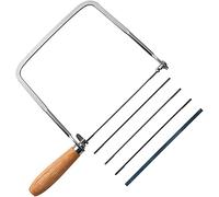 KAKURI Coping Saw Coping Frame and 5 Replacement Blades Set (Woodworking, Wood Board, Plastic, and Metal Cutting Blade)