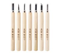 KAKURI Set di scalpelli giapponesi per intaglio del legno 7 pezzi con custodi...