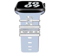 Kakurookie Anelli decorativi compatibili con cinturini in silicone Apple Watch, ciondoli da 49 mm, 45 mm, 44 mm, 42 mm, 41 mm, 40 mm, 38 mm, iWatch Serie 9 8 7 6 5 4 3 2 1 SE 2 Ultra 2 Diamond Charms
