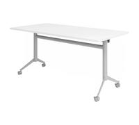 KALA 16 | Tavolo pieghevole mobile | 160 cm | argento - Tavolo della conferenza 160x80 Bianco