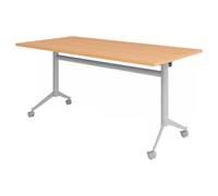 KALA 16 | Tavolo pieghevole mobile | 160 cm | argento - Tavolo della conferenza 160x80 Faggio