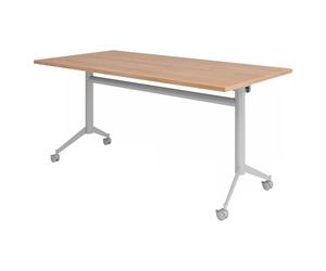 KALA 16 | Tavolo pieghevole mobile | 160 cm | argento - Tavolo della conferenza 160x80 Noce