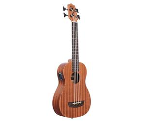 Kala - Basso ukulele U-Bass, in mogano satinato, con tasti, borsa inclusa