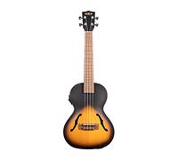 Kala KA-JTE/2TS Tobacco Burst Archtop - Ukulele tenore con EQ e custodia (UC-T)