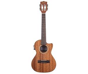 Kala KA-SMH-TG Gloss Solid Mahogany CE Electro-Acoustic Tenor Ukulele with Case