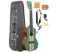 Kala KA-SURF-WIPEOUT - Set di ukulele Wipeout con custodia, accordatore, corde Aquila, cinghia, DVD di istruzioni Austin Bazaar e panno per la pulizia