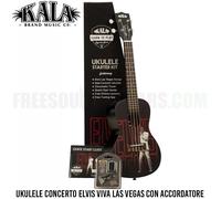 Kala LTP-C-ELV Ukulele Concerto Elvis Viva Las Vegas con Accordatore