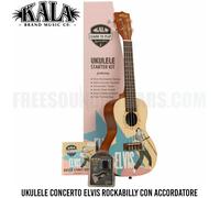 Kala-LTP-C-ERB Ukulele Concerto Elvis Rockabilly con Accordatore