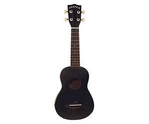 KALA Makala SHARKS MK-SS/BLK Soprano Ukulele - Blacktip, Vintage Satin Finish