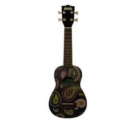 KALA Makala UKADELICS MK-SBPAISLEY Soprano Ukulele, Black Paisley