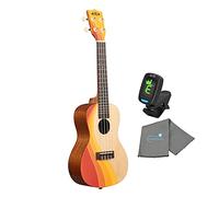 Kala Swell Concert Ukulele Surf Series Collection Bundle con accordatore e panno di pulizia