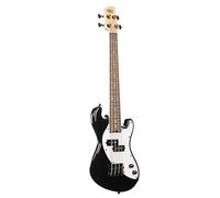 KALA U-Bass Solid Body a 4 stringhe, Jet Black, Fretted, con borsa