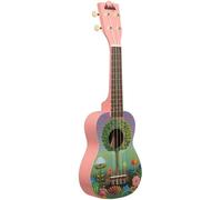Kala Uk-Uketopia Ukulele Soprano con Grafiche Rosa Satinato con Borsa