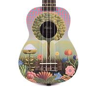 Kala Uk-Uketopia Ukulele Soprano con Grafiche Rosa Satinato con Borsa