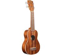 Kala Ukelele soprano de caoba satinada con uniones de color blanco (KA-S), brown, Taglia Unica