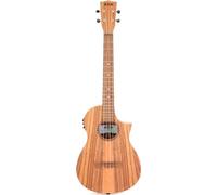 Kala - Ukulele acustico-elettrico baritono tri-top in teak, colore naturale