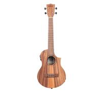 Kala Ukulele tenore tri-top in teak con cutaway ed equalizzazione, ukulele soprano acustico-elettrico, corpo in mogano, ideale per tutti i livelli di abilità, ottimo suono per principianti e