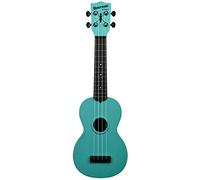 Kala, ukulele, Waterman, soprano, colore Dark Aqua, con borsa. Si illumina al buio