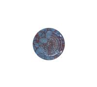 Kaladia Grattugia per Spezie in Ceramica/Cesello in Ceramica - ideale per zenzero, parmigiano ecc. - marmorizzato in Rosso & Blu - Diametro: 12 cm - fatto a mano & dipinto a mano - Prodotto in Spagna