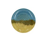 Kaladia Piatto/Grattugia in ceramica - ideale per zenzero, parmigiano ecc. - in blu e marrone - Diametro: 12 cm - fatto a mano e dipinto a mano - Made in Spain