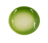 Kaladia Piatto Grattugia in Ceramica/Piatto Scolapiatti a Colore Unico - Ideale per Zenzero, Parmigiano ecc. - in Verde - Diametro: 12 cm - Fatto a mano e dipinto a mano - Prodotto in Spagna