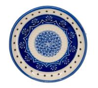 Kaladia Piatto grattugia/pialla in ceramica con magnete in blu e bianco | Mini grattugia in ceramica per noce moscata, zenzero, aglio, spezie, cioccolato, ecc., retro magnetico