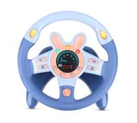 KalaDuck Volante Giocattolo per Bambini, Simulatore di Guida Bambini con Giochi Musicali, Luci e Vibrazioni, Gioco di Ruolo 360°Ruota Volante Giocattolo per Auto 3 5 6 Anni (Blu)