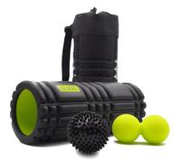 KALAHARI Foam Roller Set, 3 in 1 + Ebook esercizi, Rullo massaggio mus