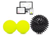 KALAHARI Palline Massaggio Muscolare, Palla Riccio e Doppia - eBook esercizi in italiano per Automassaggio miofasciale, Fascite plantare, Recupero sport - Spiky ball riflessologia piedi, Trigger Point
