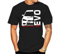 KALAIBU Evo X 10 Lancer Evolution T Shirt Men Cotton Tshirt Summer Brand Teeshirt Black Size 3XL