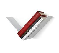 KalaMitica - Mensola Magnetica Triangolare in Acciaio, Complemento d’Arredo Modulare per Pareti Magnetiche - Bianco Ruvido - 25 x 25 x 12,5 cm